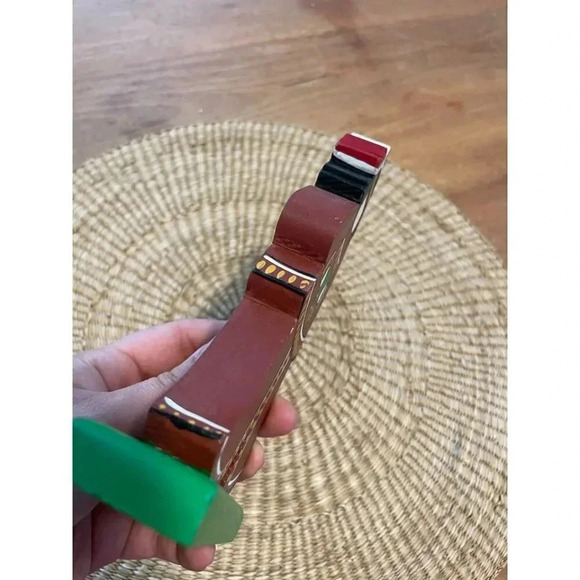 Handpainted Wooden Native American Indian Statue - Picture 9 of 10